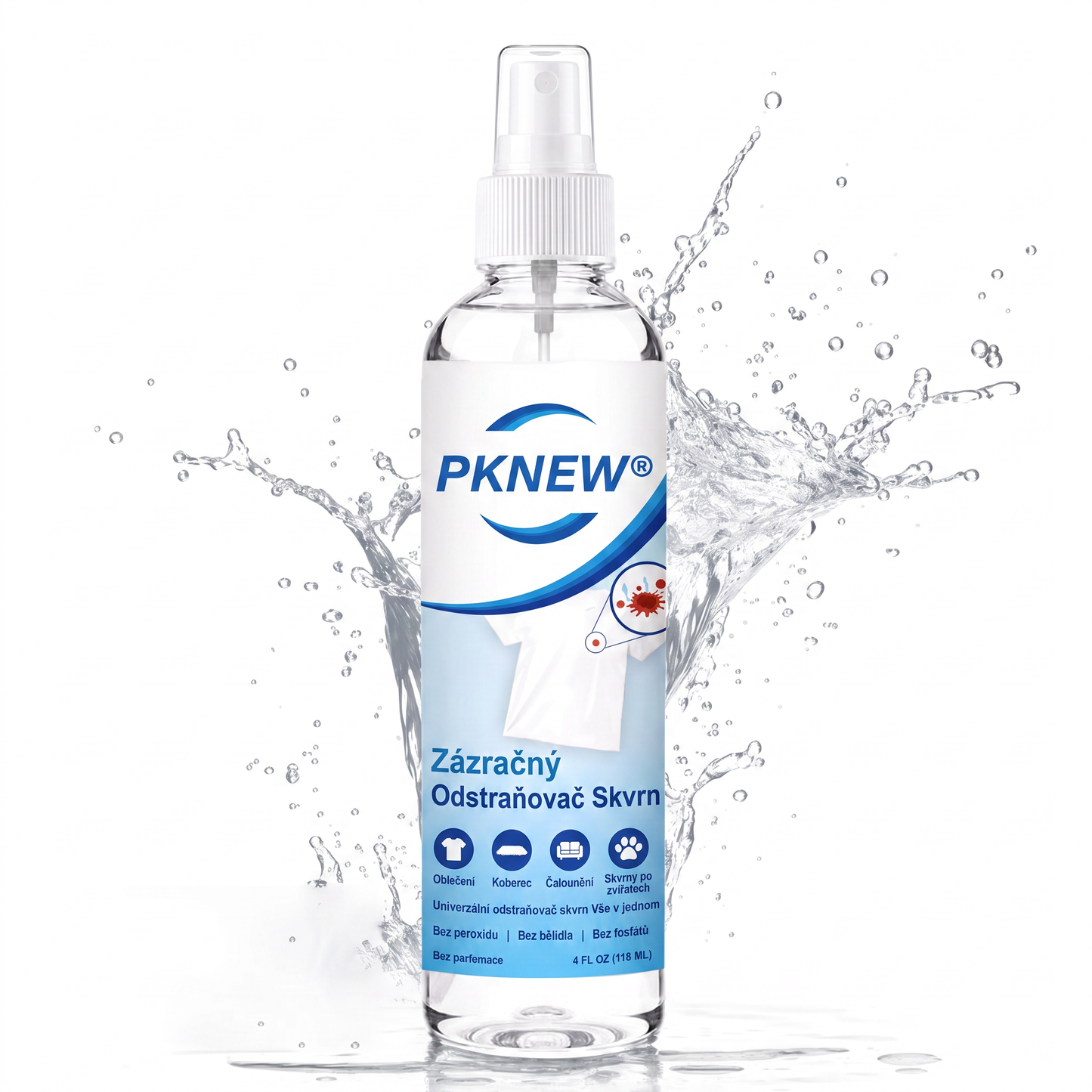PKNEW® Ekologický víceúčelový odstraňovač skvrn v spreji 💧 – Rychle působící hloubkový čistič bez dráždivých chemikálií 💖