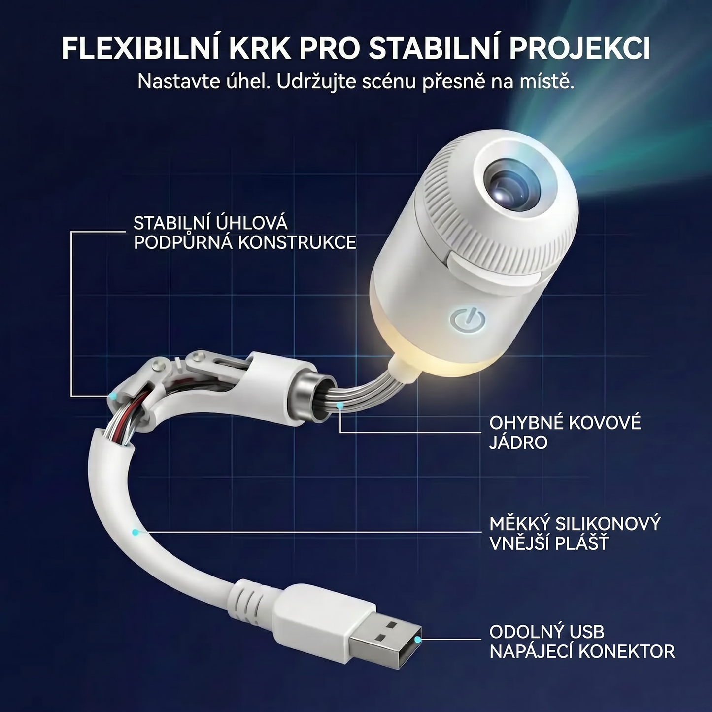 PKNEW® 🍈NEXT-GEN SMART PROJECTION HD Inteligentní dynamický 5D holografický noční projektor 💫