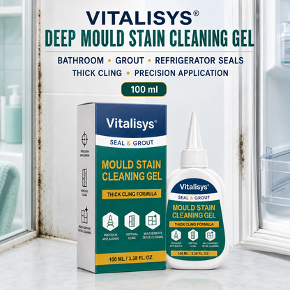 Vitalisys® Deep Mould Stain Cleaning Gel 👑 – Thick Cling Formula for Grout, Sealant & Damp Corners 💎