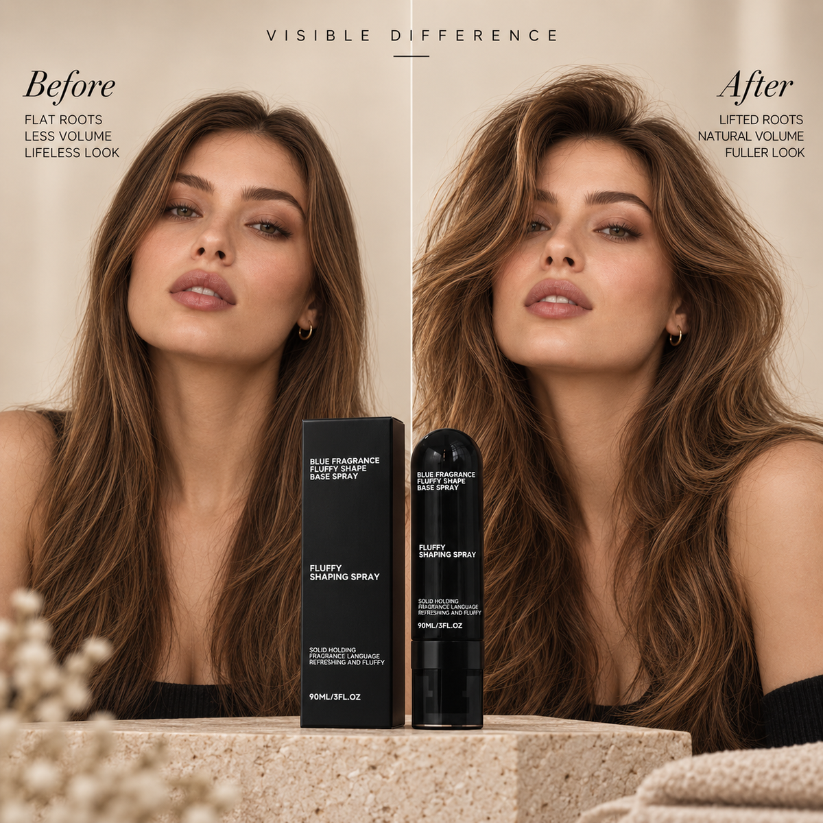 Vitalisys® Fluffy Hair Shaping Spray – Lightweight Volumizing Mist for Root Lift & Natural Movement with Peach Scent 💎（副本）