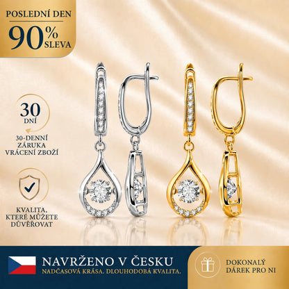 🥇🥇 DNES SLEVA 90 %✨: 1karátové „tančící“ náušnice z moissanitu – čistý komfort a třpyt stříbra S925, který si zasloužíte 💎