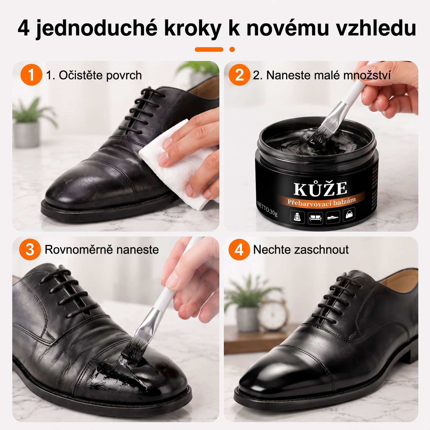 PKNEW® Intenzivní balzám na obnovu barvy kůže✨ – Oživuje vybledlý vzhled, sjednocuje barvu a pomáhá zakrýt oděrky na botách, sedačkách, kabelkách i autosedačkách 💕