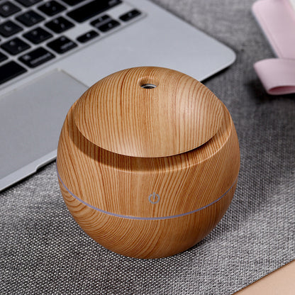 LEFUN® Chytrý zvlhčovač a aroma difuzér s tvarovanou mlhou 🌈 – Dřevěný design s medúzovými efekty a RGB osvětlením 💎