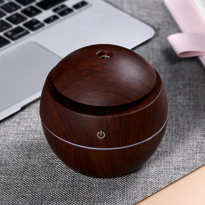 LEFUN® Chytrý zvlhčovač a aroma difuzér s tvarovanou mlhou 🌈 – Dřevěný design s medúzovými efekty a RGB osvětlením 💎
