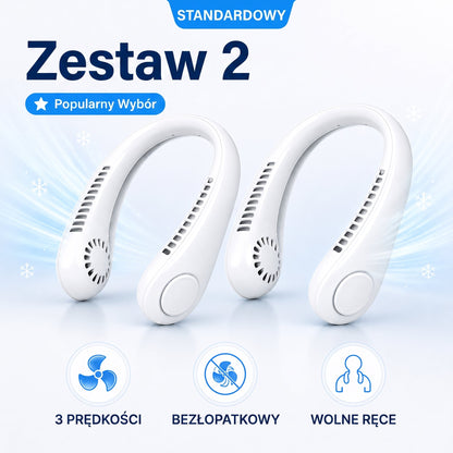 Přenosný ventilátor na krk PKNEW®, bezlopatkový osobní ventilátor, hands-free chlazení pro venkovní použití i do kanceláře 💕