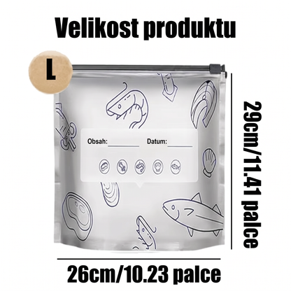 LIMITOVANÁ AKCE: 70% SLEVA! 🍗 🥦 Opakovaně použitelné uzavíratelné sáčky z hliníkové fólie 💎
