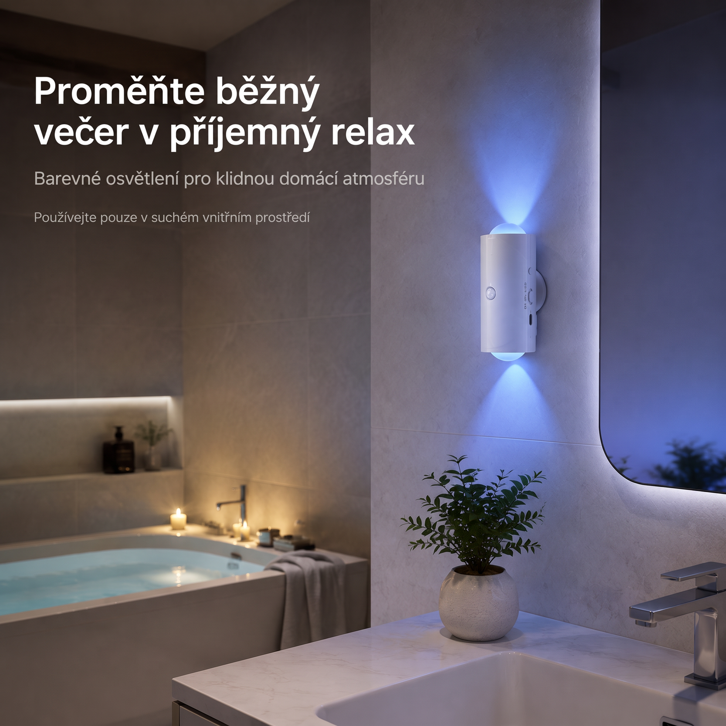 PKNEW® 💡 Chytré obousměrné RGB noční světlo se senzorem pohybu 🌈 – automatické rozsvícení, magnetická instalace bez vrtání a USB-C nabíjení pro ložnici, chodbu i schodiště 💎