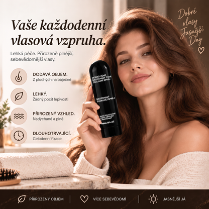 🔥🔥Vitalisys® Tvarovací sprej pro objem vlasů Fluffy Hair – Lehký sprej pro objem od kořínků a přirozený pohyb s broskvovou vůní 💎