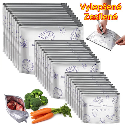 LIMITOVANÁ AKCE: 70% SLEVA! 🍗 🥦 Opakovaně použitelné uzavíratelné sáčky z hliníkové fólie 💎