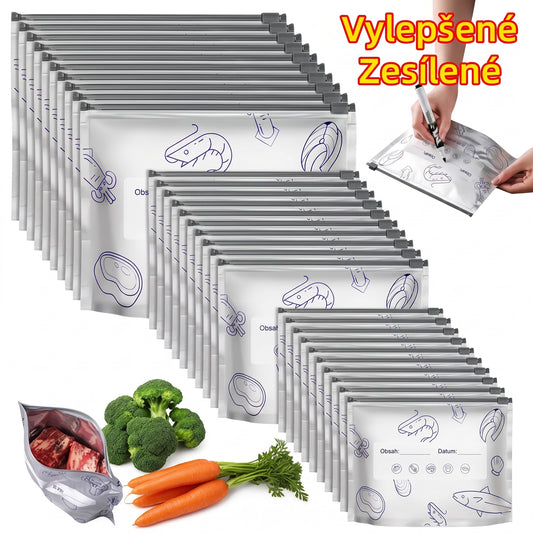 LIMITOVANÁ AKCE: 70% SLEVA! 🍗 🥦 Opakovaně použitelné uzavíratelné sáčky z hliníkové fólie 💎