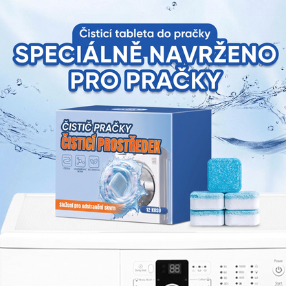 PKNEW®🫧 Čisticí tablety do pračky✨ – Hloubkově pomáhají odstranit usazeniny, zbytky pracích prostředků a nepříjemný zápach bez složitého rozebírání 💙