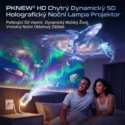 PKNEW® 🍈NEXT-GEN SMART PROJECTION HD Inteligentní dynamický 5D holografický noční projektor 💫