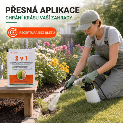 PKNEW® Granulovaný přípravek proti plevelu 2 v 1 Max Power 👑 – viditelný účinek již za 6 hodin, snadné rozmíchání ve vodě a cílené použití na spáry, cesty, ploty i štěrkové plochy 💎