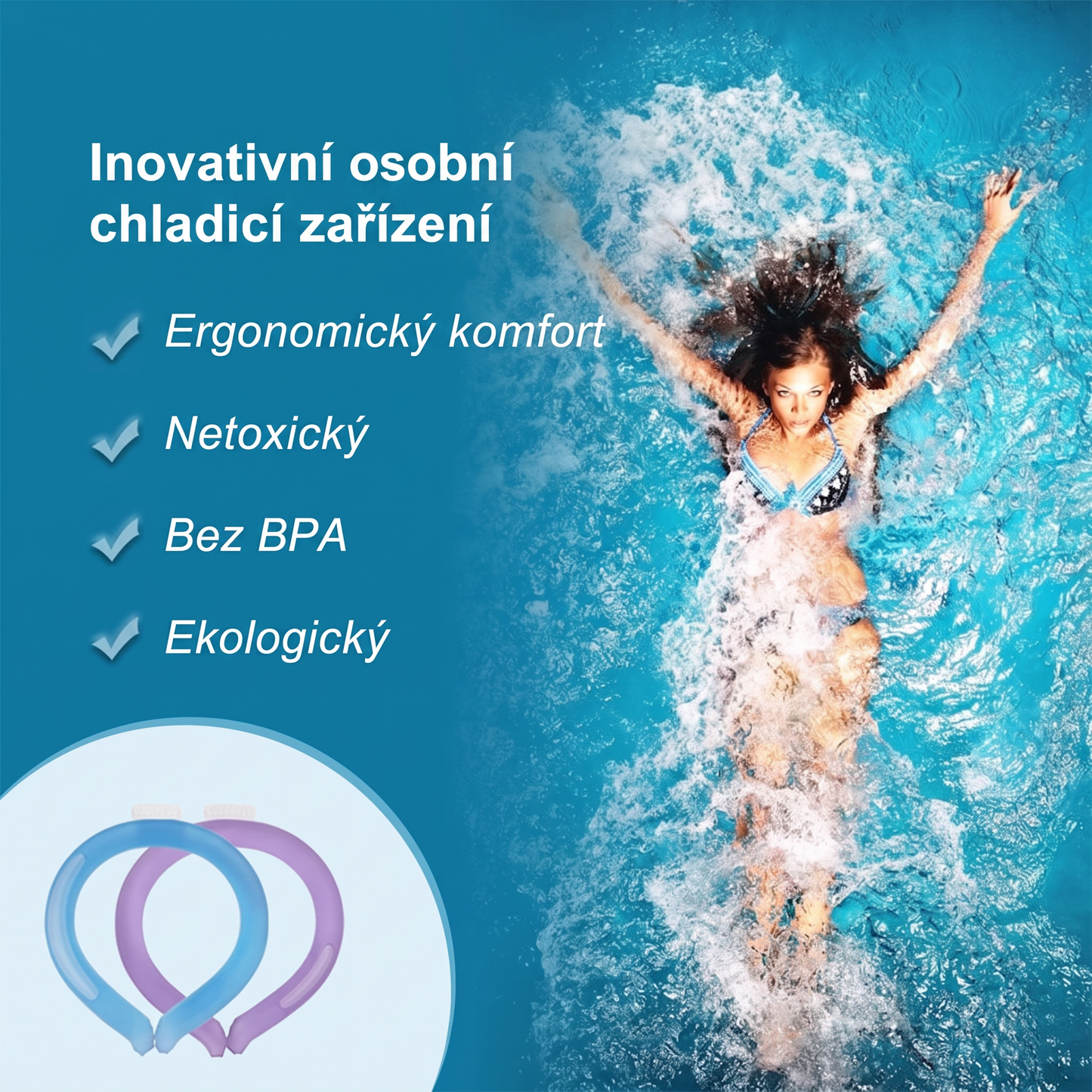 PKNEW® Opakovaně použitelný chladicí nákrčník 💧