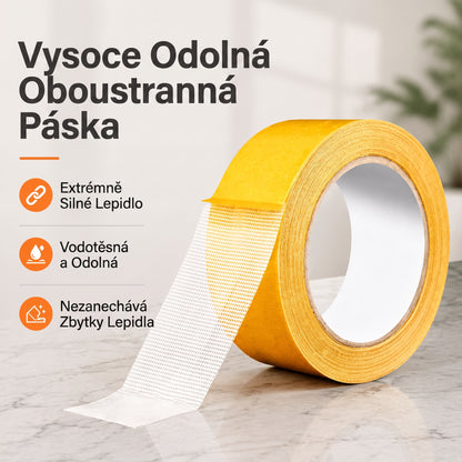 PKNEW® Odolná oboustranná páska🍇, silné lepidlo, voděodolná a odstranitelná, beze stop, ideální pro koberce, tapety, balónky a domácí použití 💎
