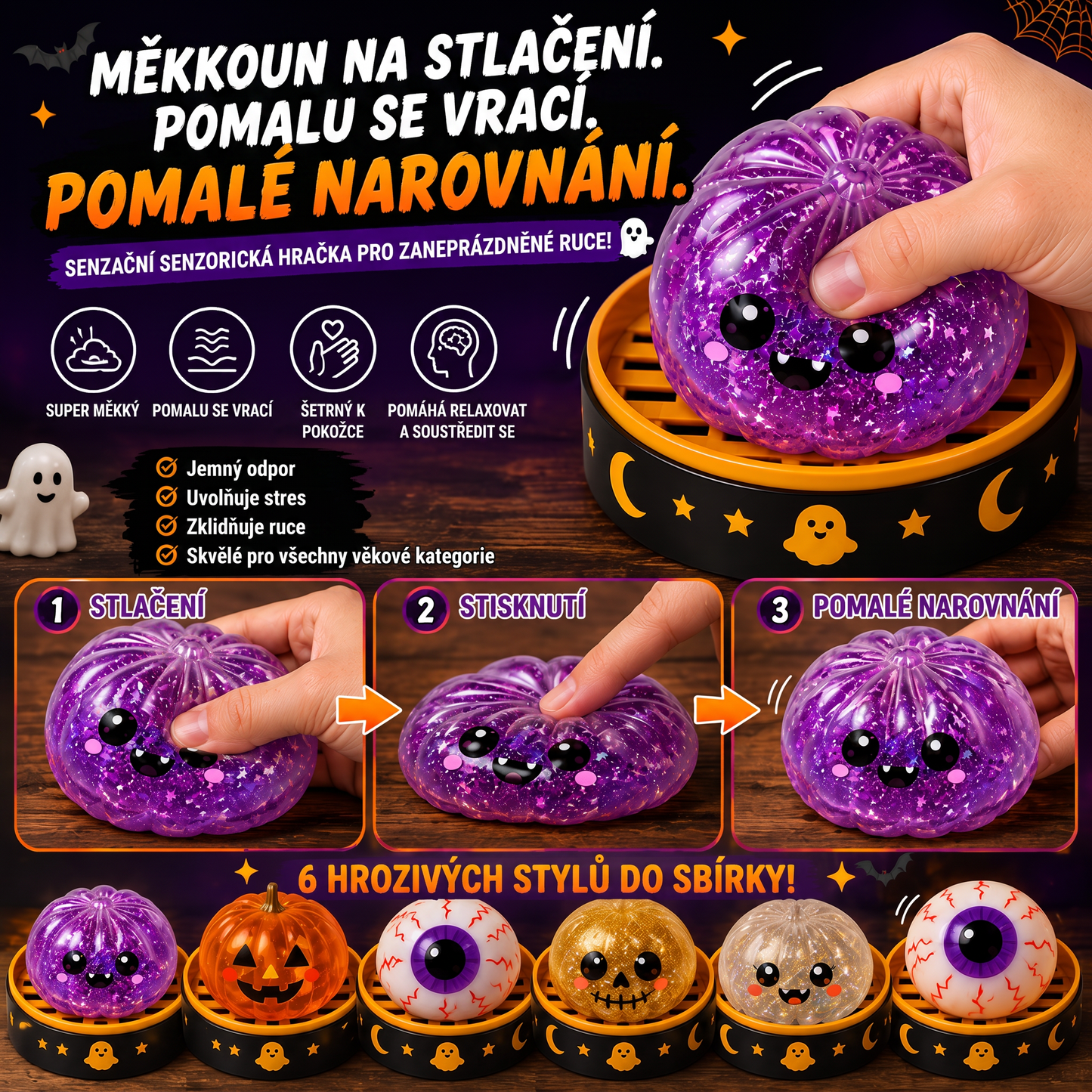 PKNEW® 70% SLEVA DNES 🎃 Halloweenská tajemná krabička s antistresovým knedlíčkem 💎