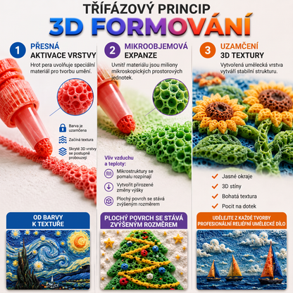 Ušetřete 50 % při dnešní objednávce 丨 PKNEW® 3D reliéfní umělecké pero – 🎨 Proměňte ploché kresby v hmatatelné 3D umění 💖