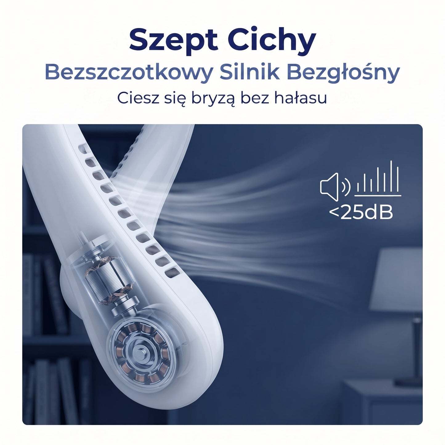 Přenosný ventilátor na krk PKNEW®, bezlopatkový osobní ventilátor, hands-free chlazení pro venkovní použití i do kanceláře 💕