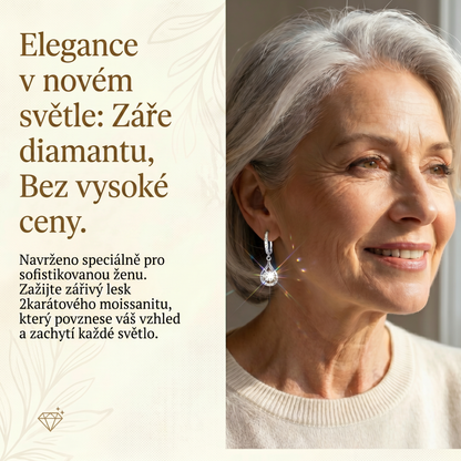 🥇🥇 DNES SLEVA 90 %✨: 1karátové „tančící“ náušnice z moissanitu – čistý komfort a třpyt stříbra S925, který si zasloužíte 💎