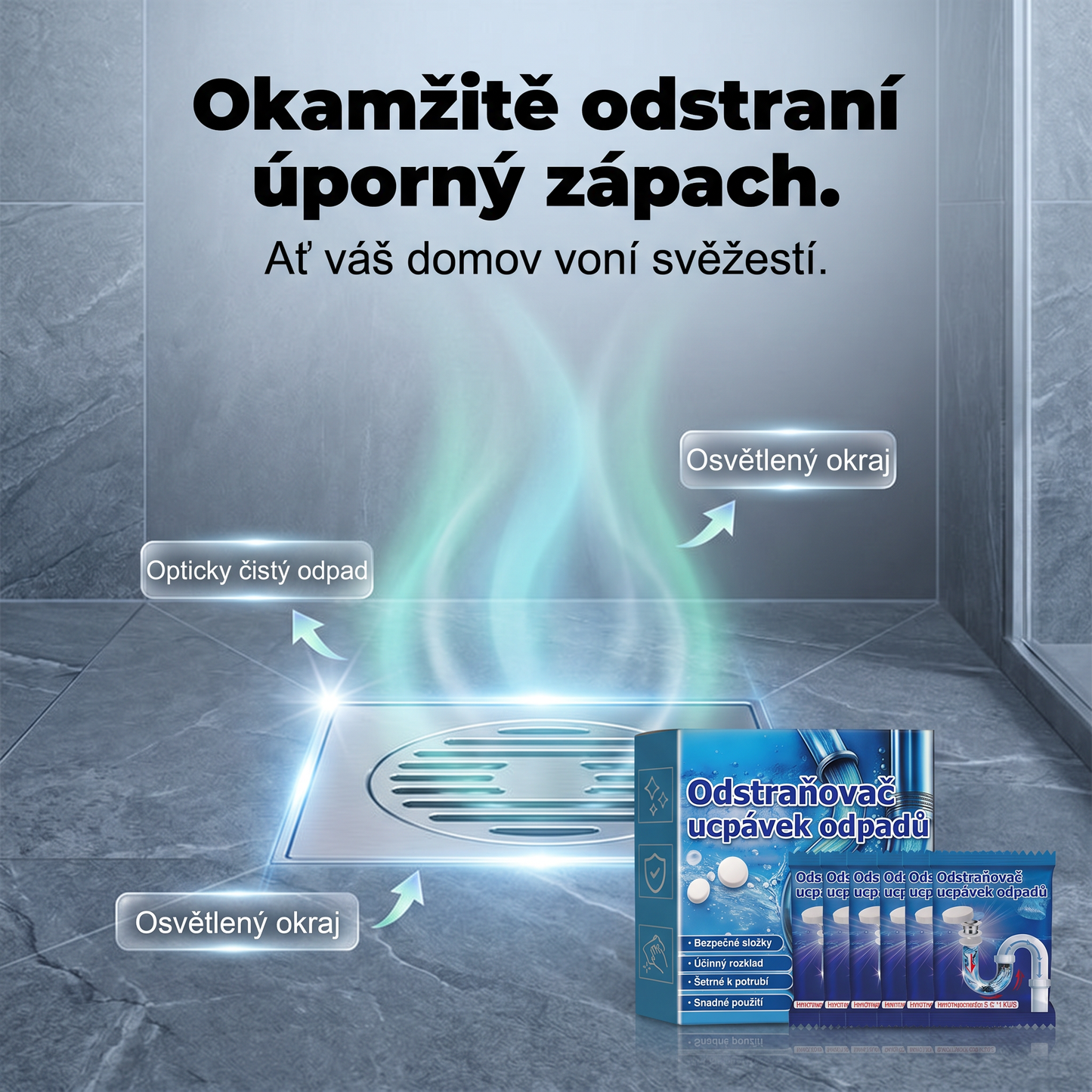 𝐏𝐊𝐍𝐄𝐖® Šumivé tablety na čištění a zprůchodnění odpadů 💧| Snadno odstraňují vlasy, mastnotu a zbytky mýdla 💎