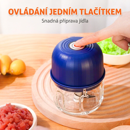 🔥🔥 Bezdrátový elektrický mini sekáček – Výkonný kuchyňský pomocník pro rychlé sekání masa, zeleniny a dětské stravy ✨