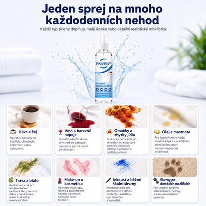 PKNEW® Ekologický víceúčelový odstraňovač skvrn v spreji 💧 – Rychle působící hloubkový čistič bez dráždivých chemikálií 💖