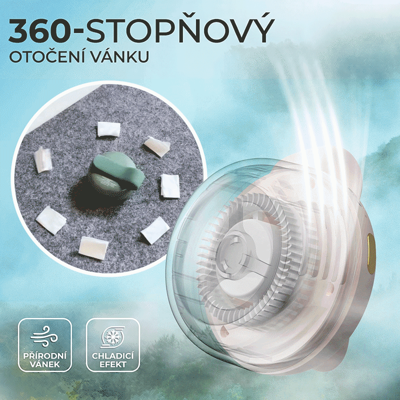 PKNEW® Přenosný mini bezlopatkový ventilátor s klipem 💎