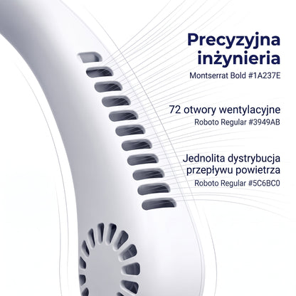 Přenosný ventilátor na krk PKNEW®, bezlopatkový osobní ventilátor, hands-free chlazení pro venkovní použití i do kanceláře 💕
