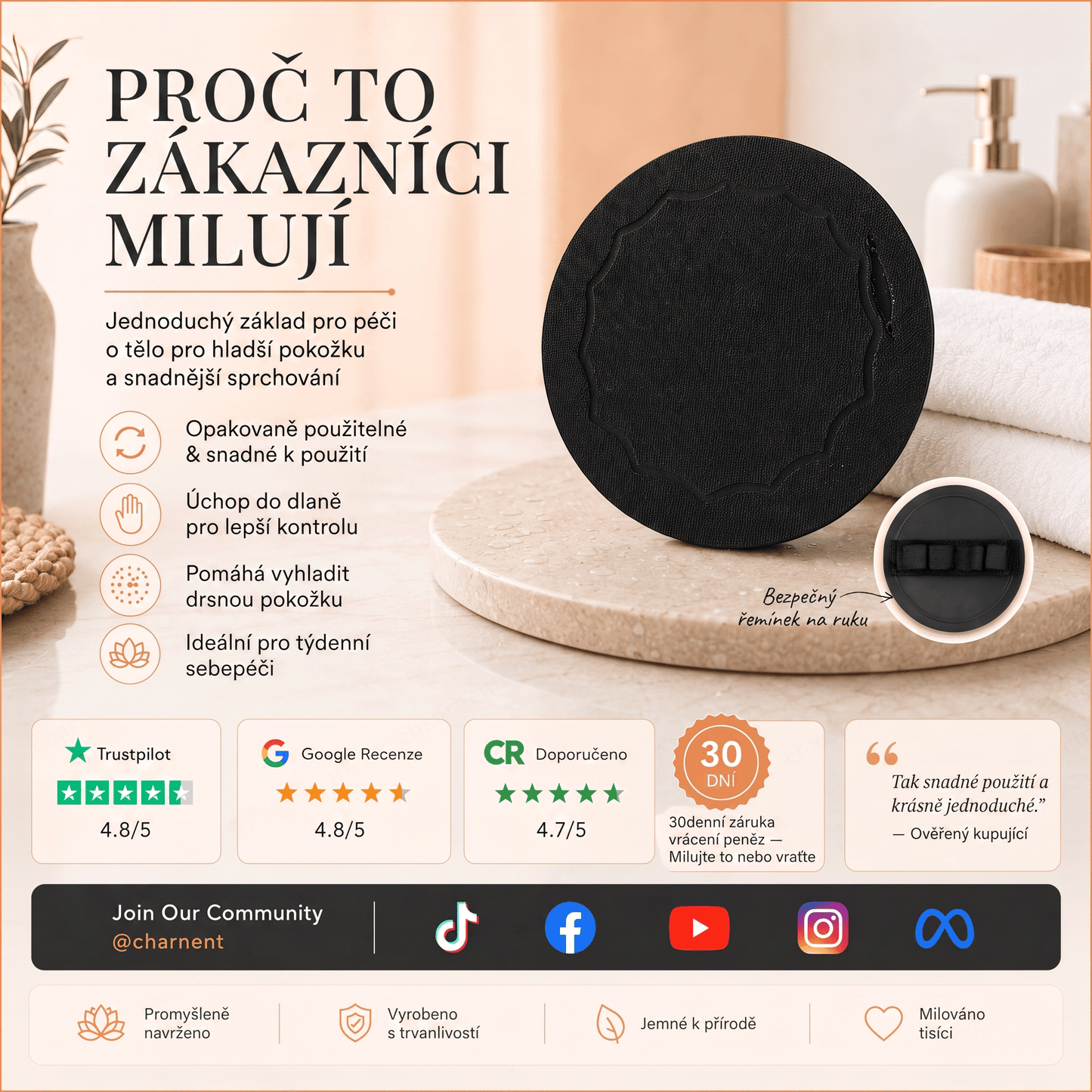 🚿 Hloubkově čisticí exfoliační tělové žínky – Jemný odstraňovač odumřelé kůže & SPA koupelnová houba 🧖‍♀️