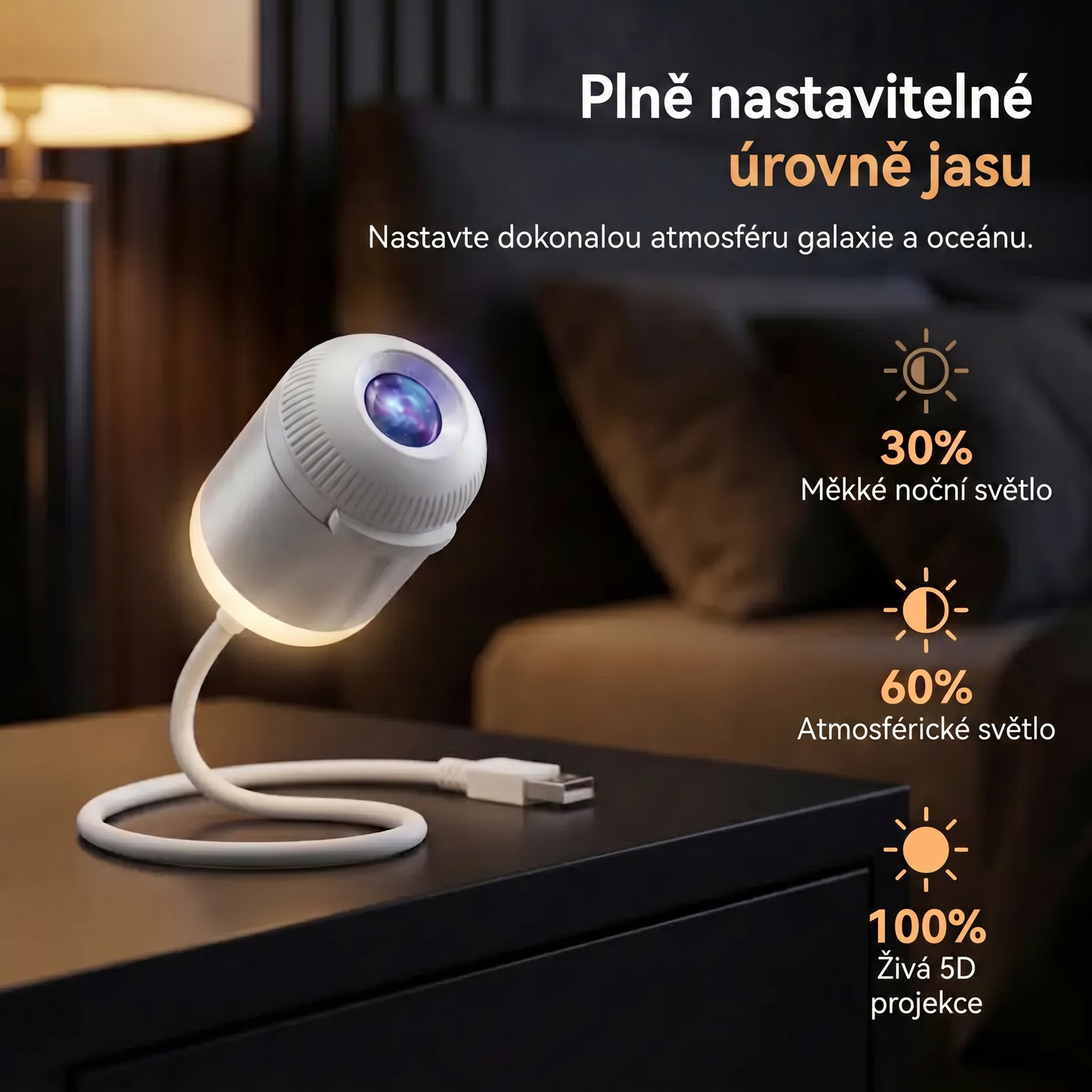 PKNEW® 🍈NEXT-GEN SMART PROJECTION HD Inteligentní dynamický 5D holografický noční projektor 💫