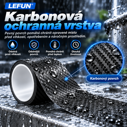 LEFUN® 💧 Extra silná vodotěsná páska – Karbonová ochranná vrstva + butylové těsnění proti zatékání a vlhkosti