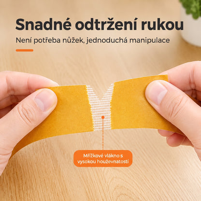 PKNEW® Odolná oboustranná páska🍇, silné lepidlo, voděodolná a odstranitelná, beze stop, ideální pro koberce, tapety, balónky a domácí použití 💎