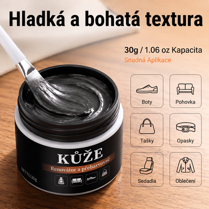 PKNEW® Intenzivní balzám na obnovu barvy kůže✨ – Oživuje vybledlý vzhled, sjednocuje barvu a pomáhá zakrýt oděrky na botách, sedačkách, kabelkách i autosedačkách 💕
