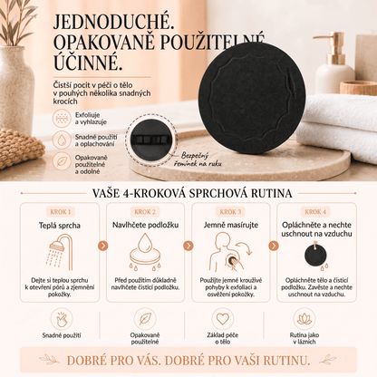 🚿 Hloubkově čisticí exfoliační tělové žínky – Jemný odstraňovač odumřelé kůže & SPA koupelnová houba 🧖‍♀️