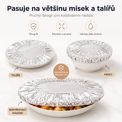 PKNEW® Skládací kryt na potraviny z hliníkové fólie | Udrží jídlo teplé, čerstvé a chráněné před ovocnými muškami 💖