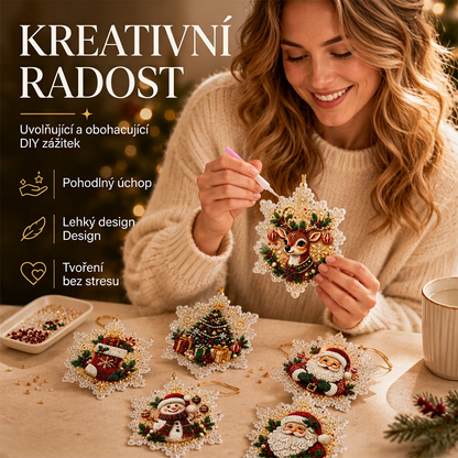 🎄 Časově omezená sleva 55 % 🎄 Sada vánočních DIY malovacích závěsných ozdob 💎