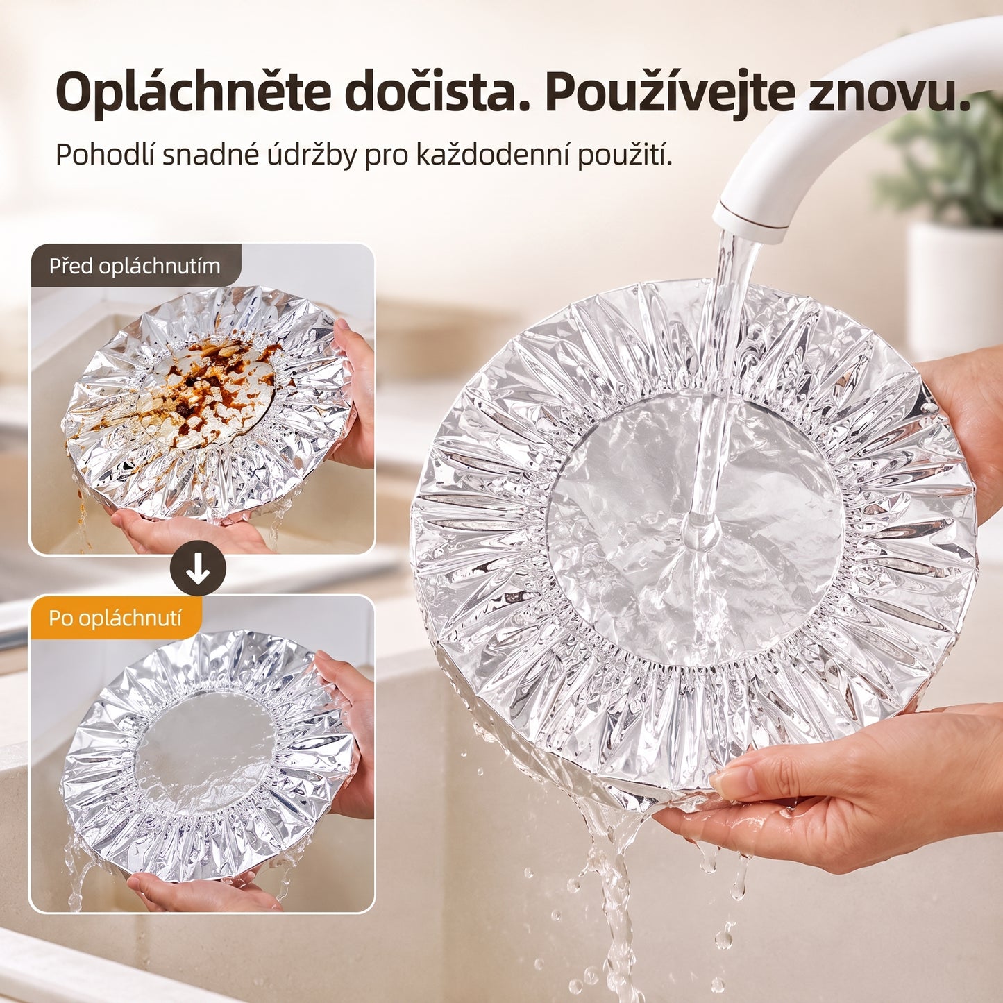 PKNEW® Skládací kryt na potraviny z hliníkové fólie | Udrží jídlo teplé, čerstvé a chráněné před ovocnými muškami 💖