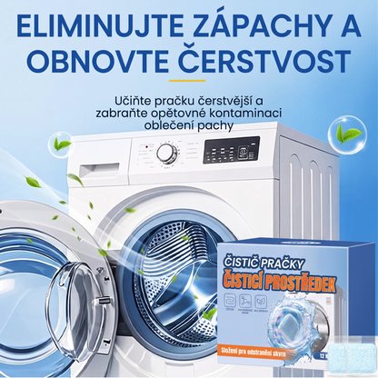 PKNEW®🫧 Čisticí tablety do pračky✨ – Hloubkově pomáhají odstranit usazeniny, zbytky pracích prostředků a nepříjemný zápach bez složitého rozebírání 💙