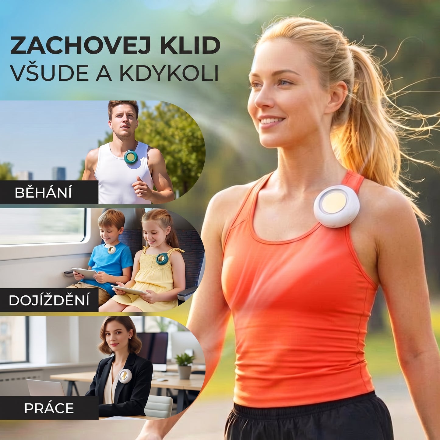 PKNEW® Přenosný mini bezlopatkový ventilátor s klipem 💎
