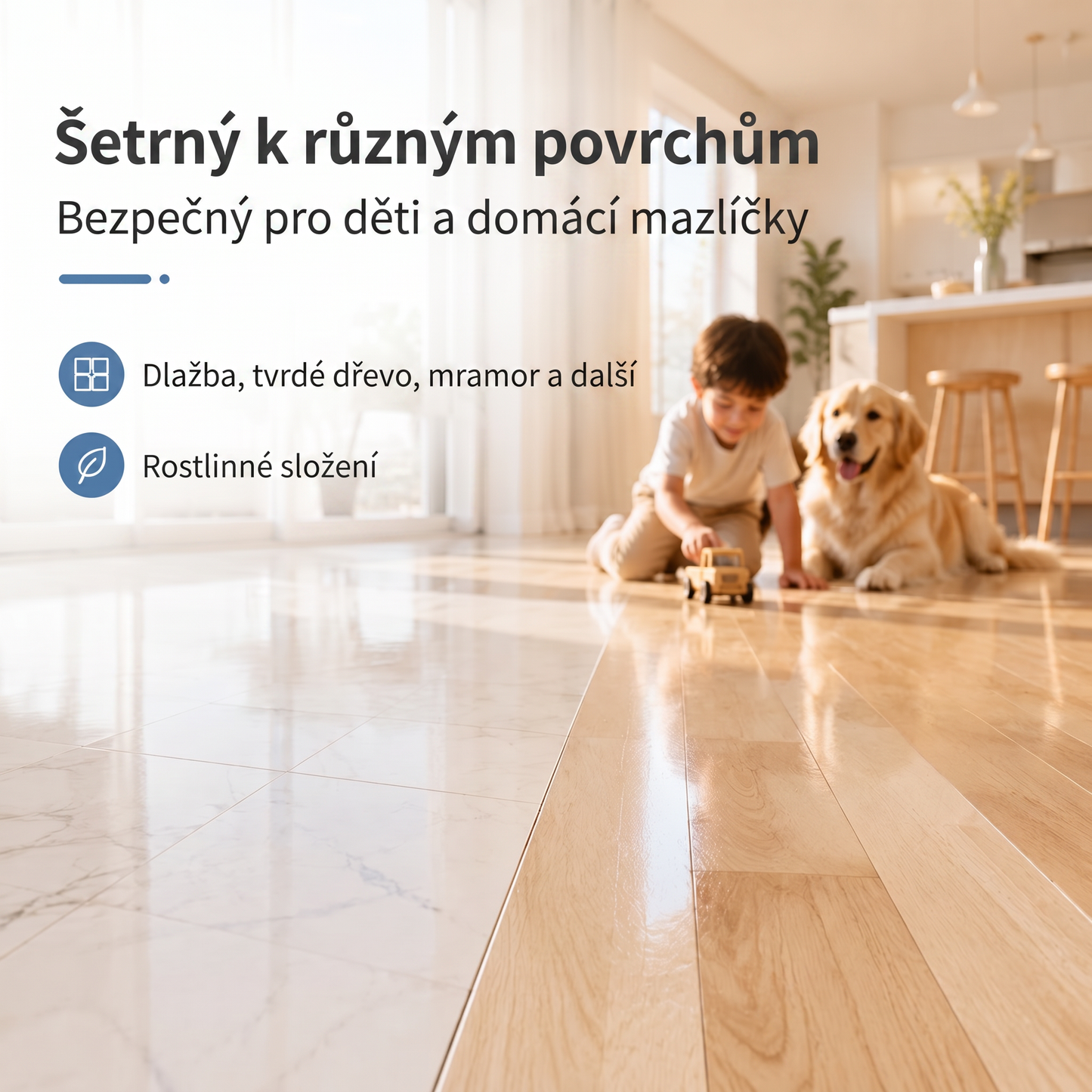 PKNEW® Čisticí tablety na podlahy – Univerzální čistič pro dřevěné, laminátové a dlaždicové povrchy i stěny obytných vozů, antibakteriální a deodorační péče 🌷