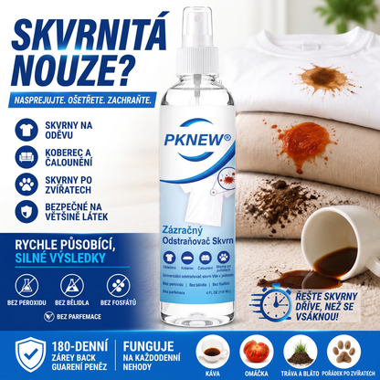 PKNEW® Ekologický víceúčelový odstraňovač skvrn v spreji 💧 – Rychle působící hloubkový čistič bez dráždivých chemikálií 💖