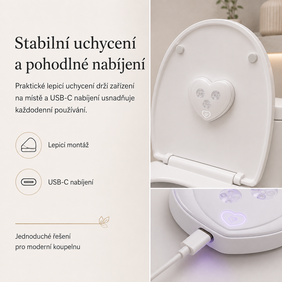LEFUN® Chytré UVC světlo na toaletu🚽  – automatický senzor, bezdotykový provoz a USB-C nabíjení 💎