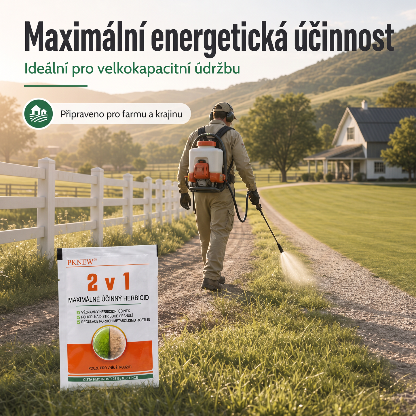 PKNEW® Granulovaný přípravek proti plevelu 2 v 1 Max Power 👑 – viditelný účinek již za 6 hodin, snadné rozmíchání ve vodě a cílené použití na spáry, cesty, ploty i štěrkové plochy 💎