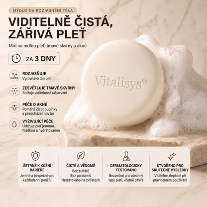 🔥🔥Vitalisys® Niacinamidové rozjasňující mýdlo pro pleť, tmavé skvrny a pihy 💆‍♀️