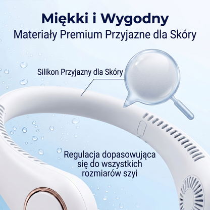 Přenosný ventilátor na krk PKNEW®, bezlopatkový osobní ventilátor, hands-free chlazení pro venkovní použití i do kanceláře 💕