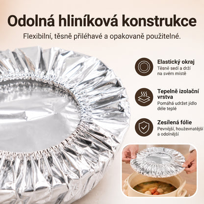 PKNEW® Skládací kryt na potraviny z hliníkové fólie | Udrží jídlo teplé, čerstvé a chráněné před ovocnými muškami 💖