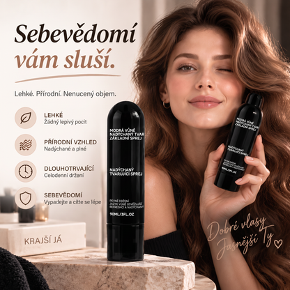 🔥🔥Vitalisys® Tvarovací sprej pro objem vlasů Fluffy Hair – Lehký sprej pro objem od kořínků a přirozený pohyb s broskvovou vůní 💎