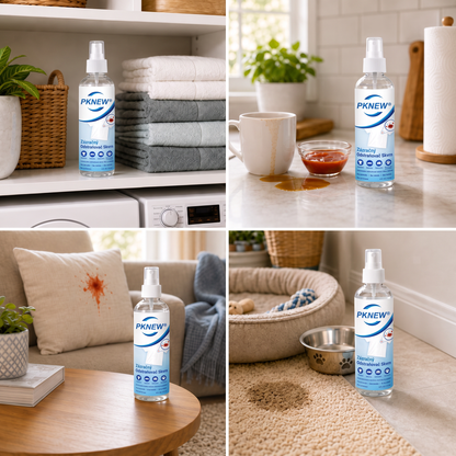 PKNEW® Ekologický víceúčelový odstraňovač skvrn v spreji 💧 – Rychle působící hloubkový čistič bez dráždivých chemikálií 💖