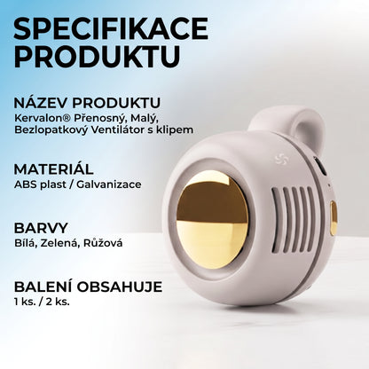 PKNEW® Přenosný mini bezlopatkový ventilátor s klipem 💎