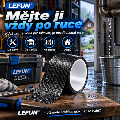LEFUN® 💧 Extra silná vodotěsná páska – Karbonová ochranná vrstva + butylové těsnění proti zatékání a vlhkosti